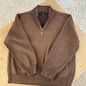 Structure Brown Zip-Up Sweater Men’s Size XL